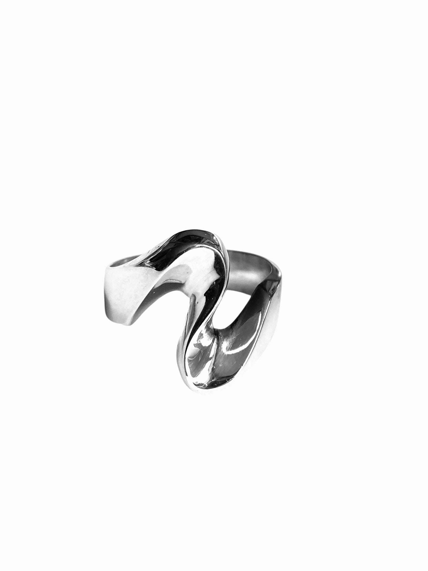Abstrakt Statement Ring i 925 Sterlingsølv – Håndlaget Eleganse