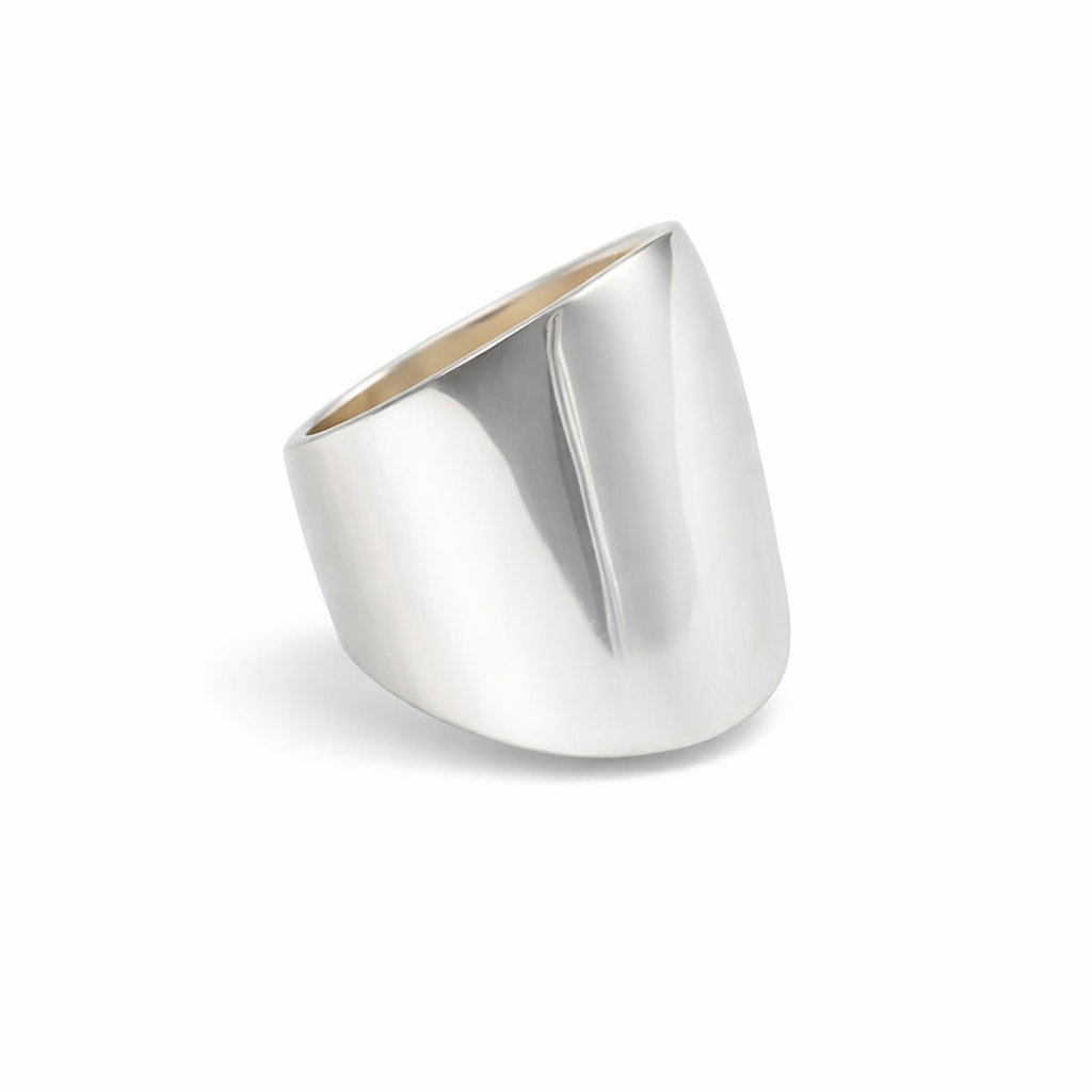 Bred statement sølvring i 925 Sterling- sølv