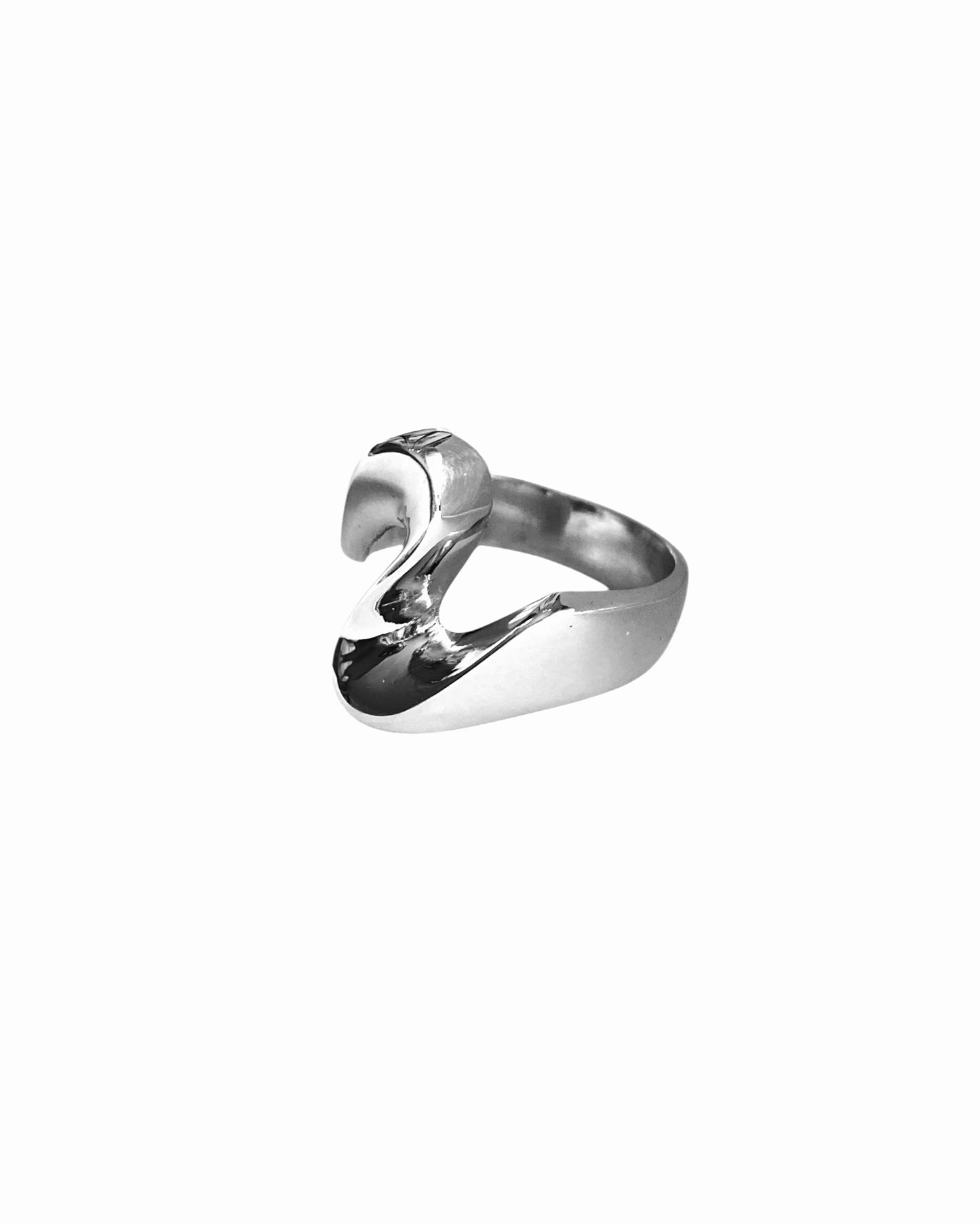 Abstrakt Statement Ring i 925 Sterlingsølv – Håndlaget Eleganse