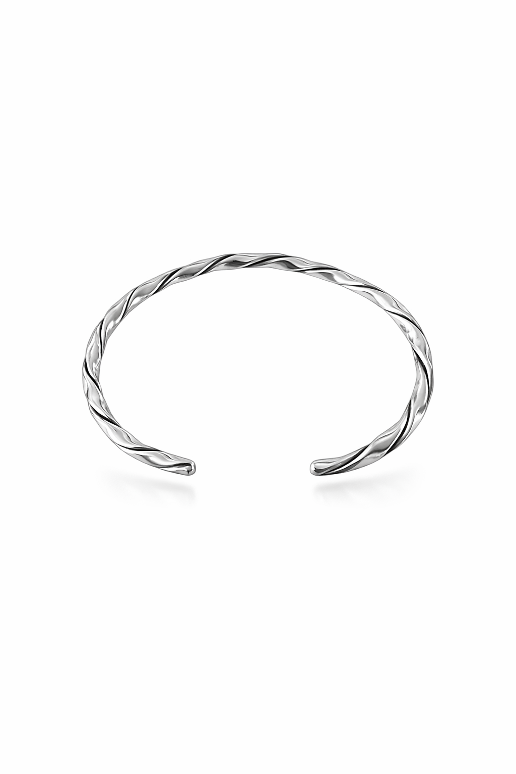 Elegant tvinnet armbånd i 925 Sølv