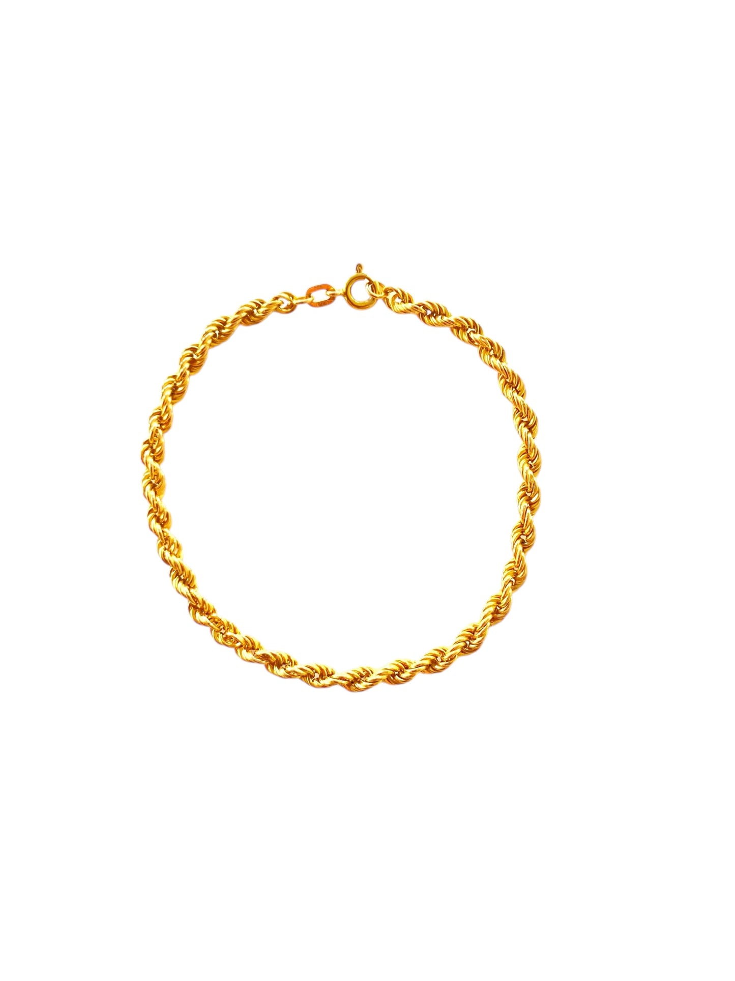 14K Cordel Armbånd Gult Gull 17cm