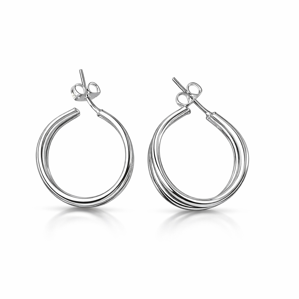 Loop øreringer i 925 Sterling- sølv