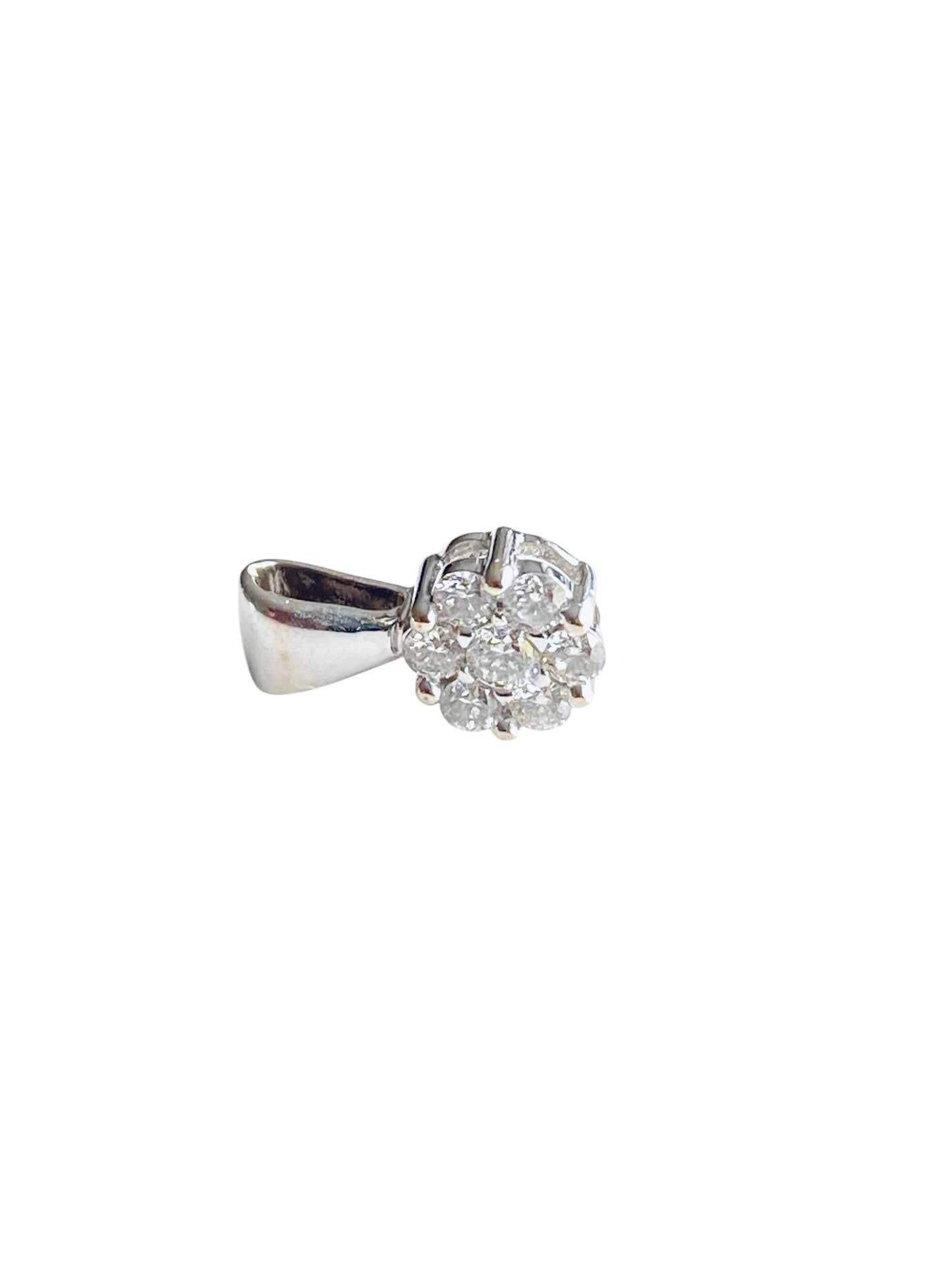 Diamantanheng 18k hvitt gull