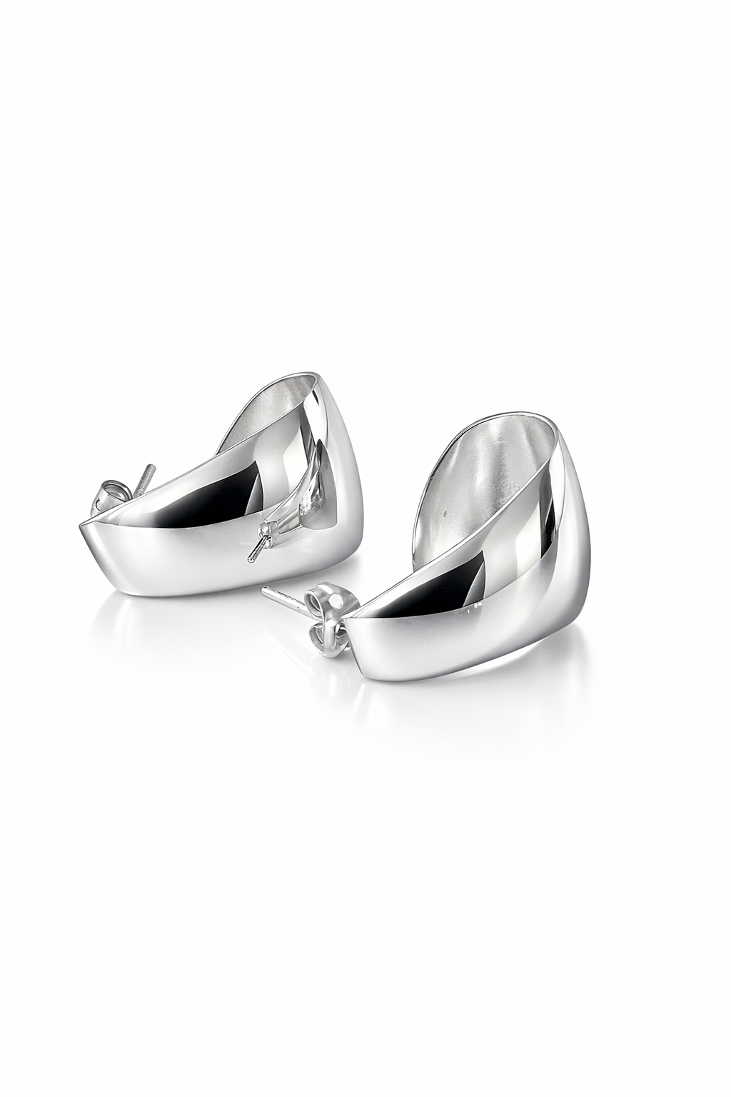 Statement-øredobber i 925 Sterling Sølv – Elegant og Tidløst Design