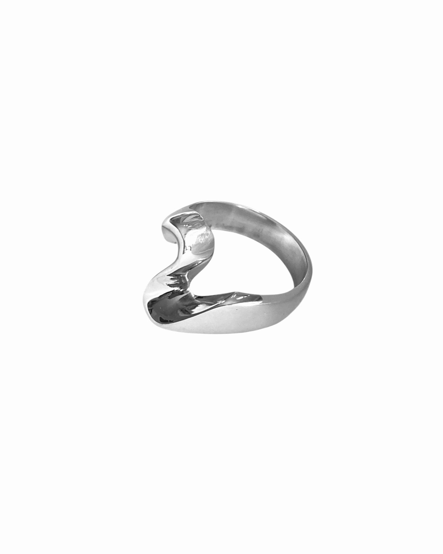 Abstrakt Statement Ring i 925 Sterlingsølv – Håndlaget Eleganse