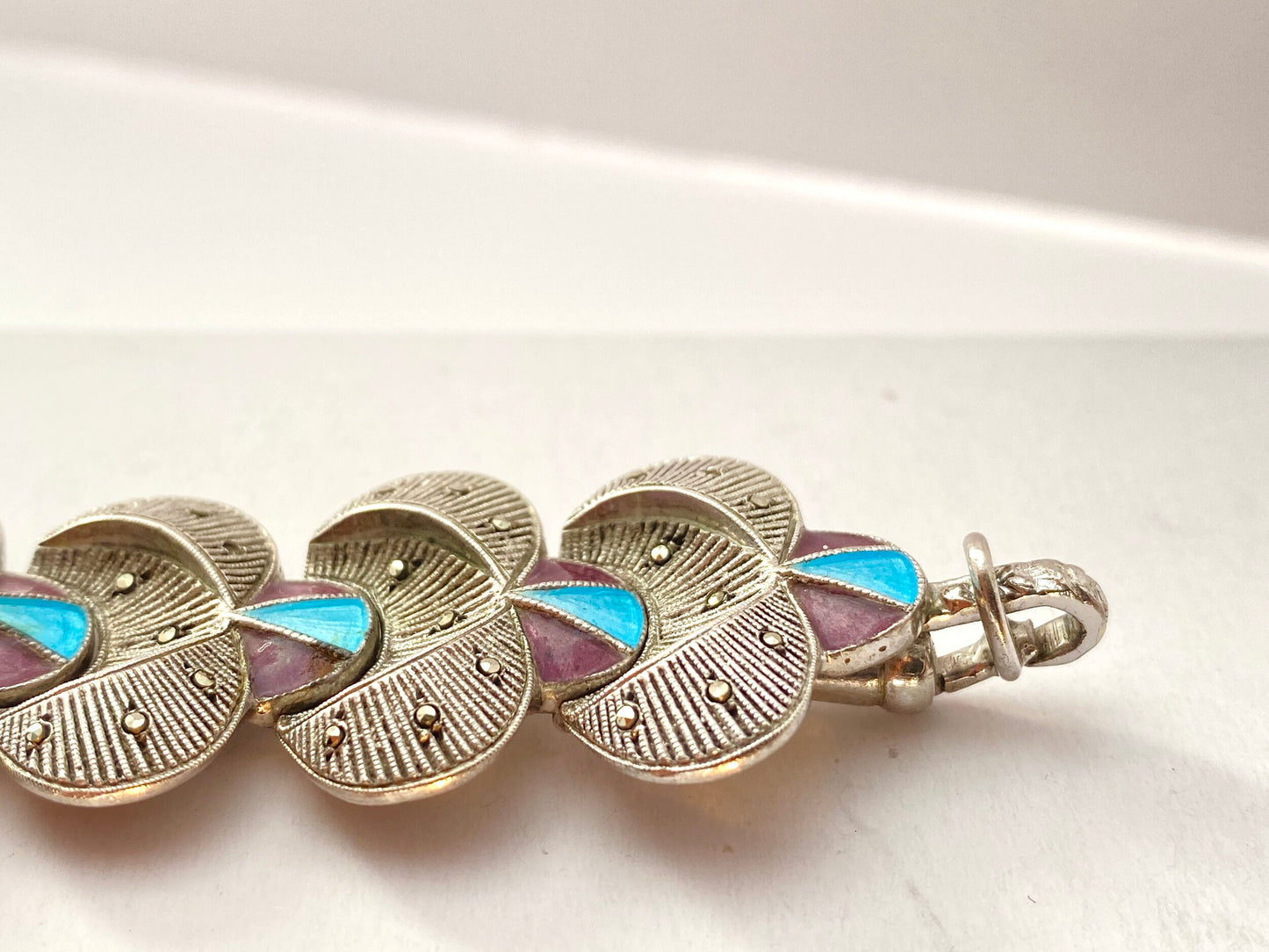 Sjeldent Art Deco Sterling Sølv Armbånd fra Tyske Theodor Fahrner
