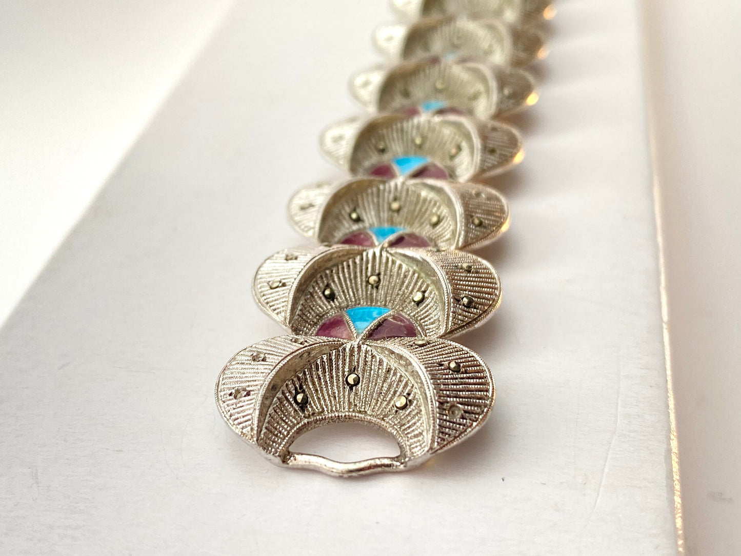 Sjeldent Art Deco Sterling Sølv Armbånd fra Tyske Theodor Fahrner