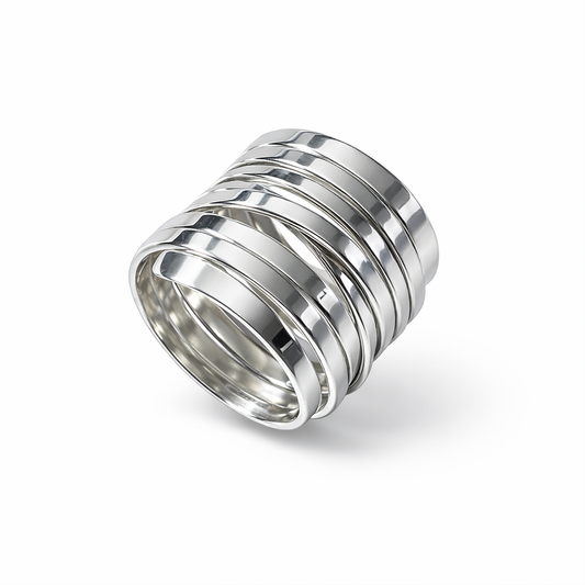 Statement Wrap Sølvring i 925 Sterling- Sølv