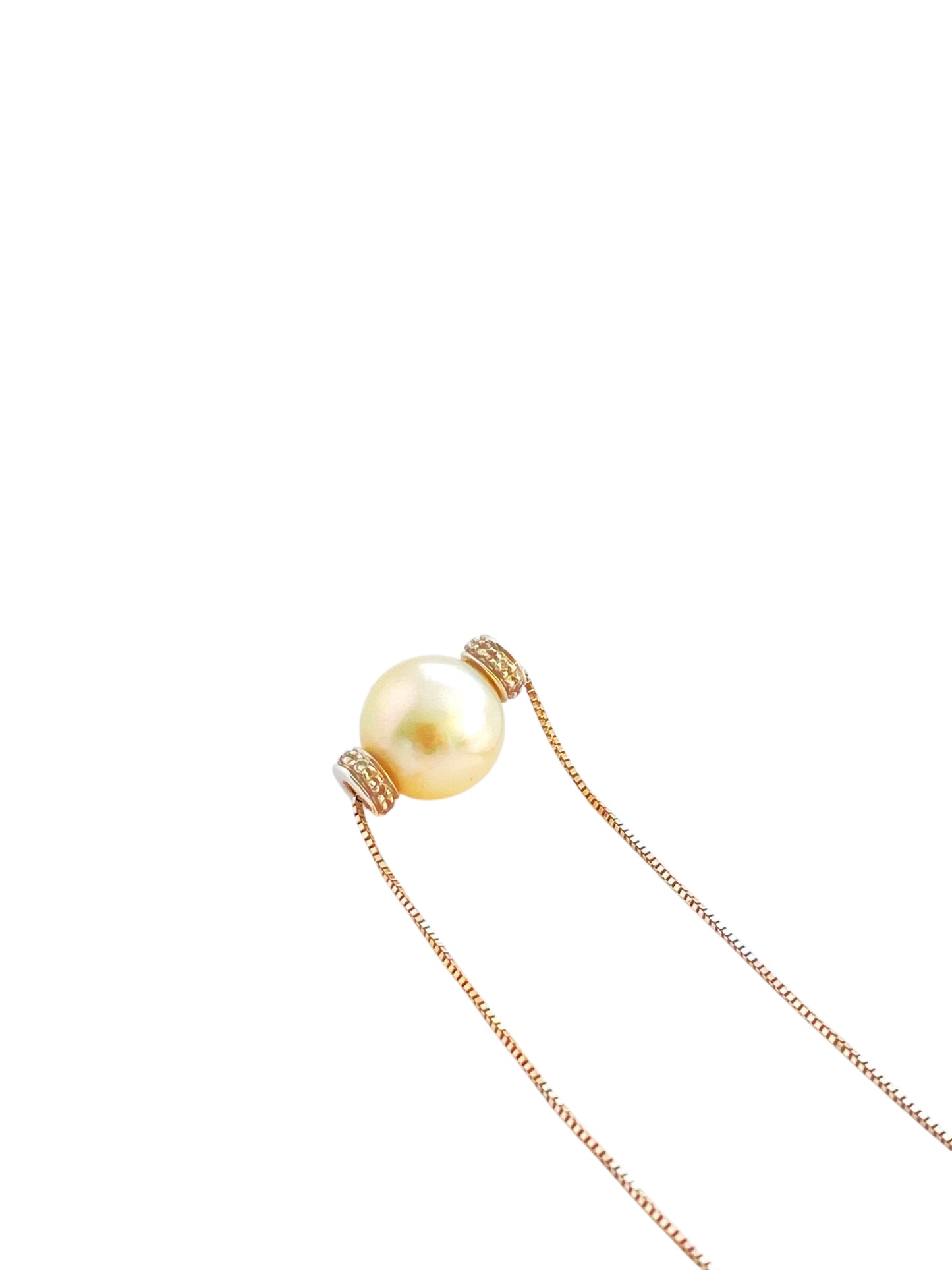 Perleanheng med Diamanter 18K hvitt Gull