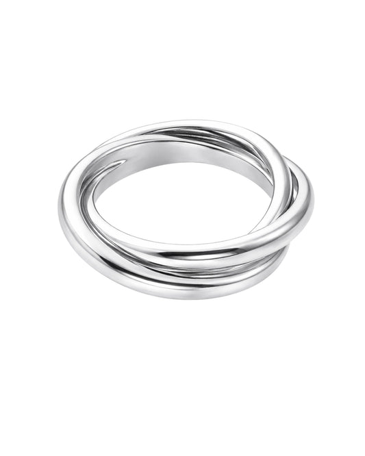 Tvunnet 3 radet Sølvring i 925s.