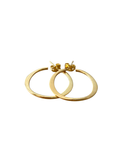 Øreringer i 18K gullforgylt 925 Sterling- sølv