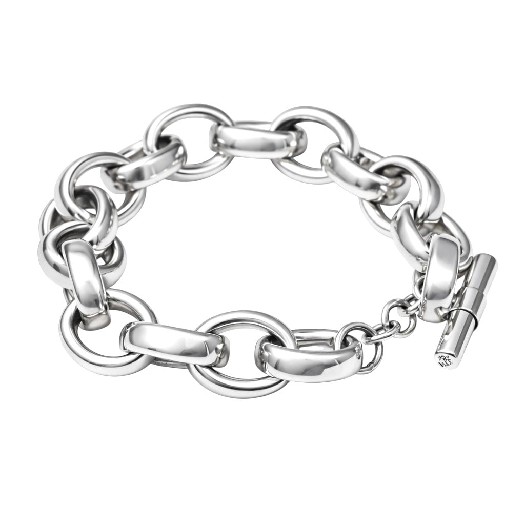 Statement Sterling sølv Armbånd med ovale ledd.