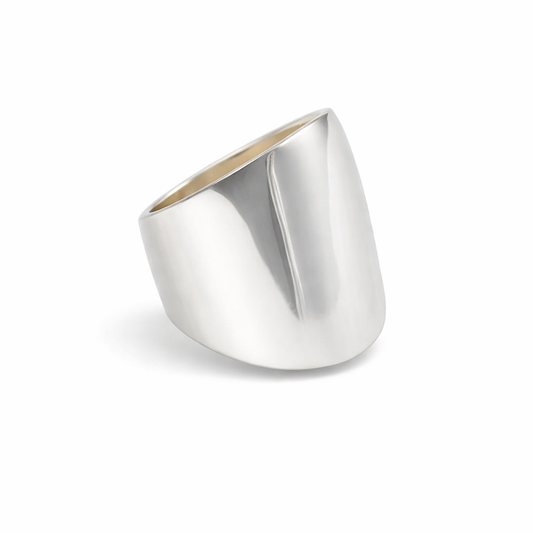 Bred statement sølvring i 925 Sterling- sølv