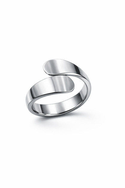 Crossover ring i 925 Sterling- sølv