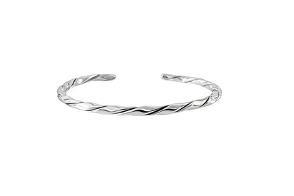 Elegant tvinnet armbånd i 925 Sølv