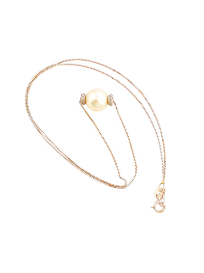 Perleanheng med Diamanter 18K hvitt Gull