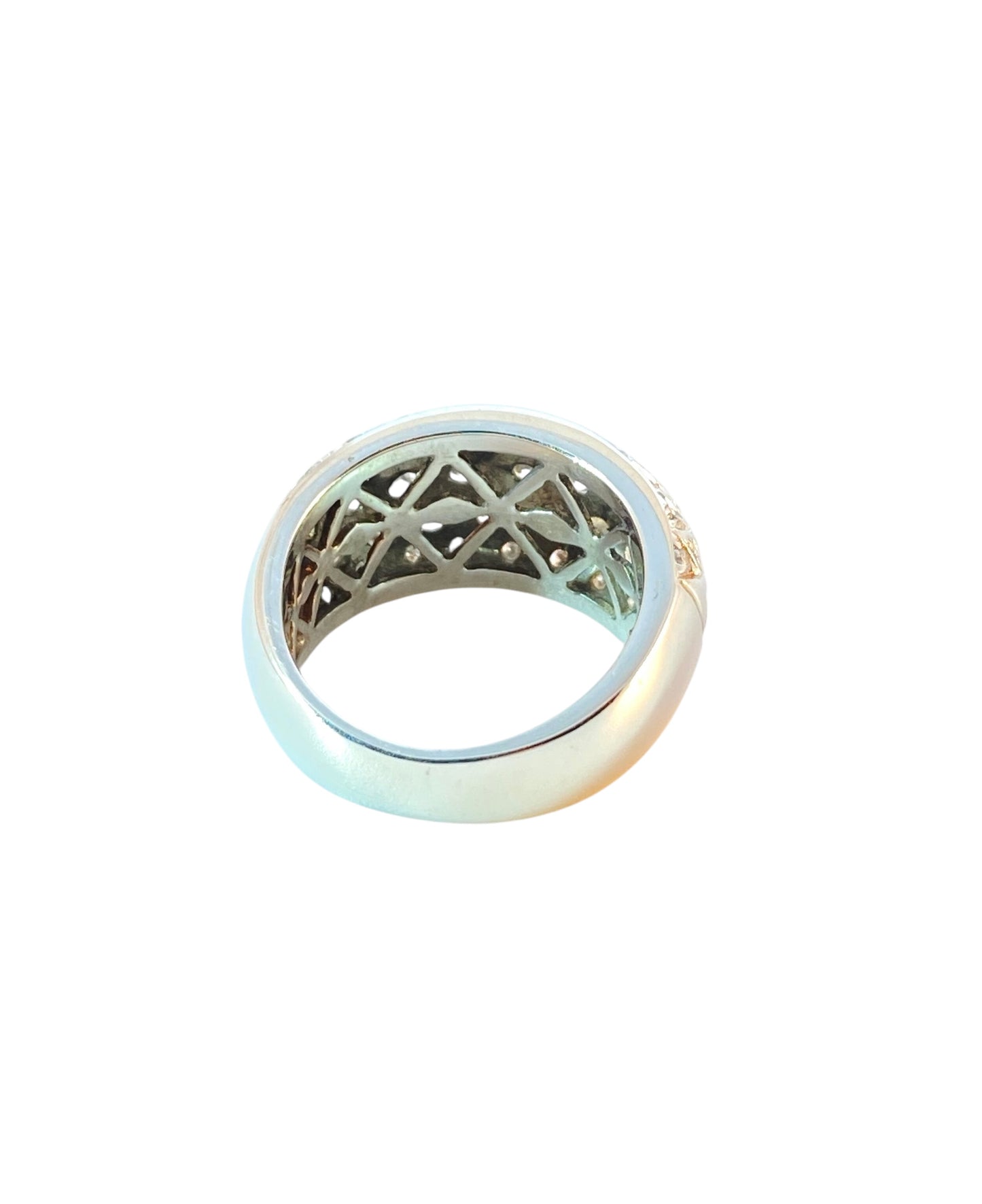 18K Diamantring i 18K Hvitt Gull