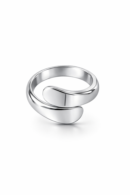 Crossover ring i 925 Sterling- sølv