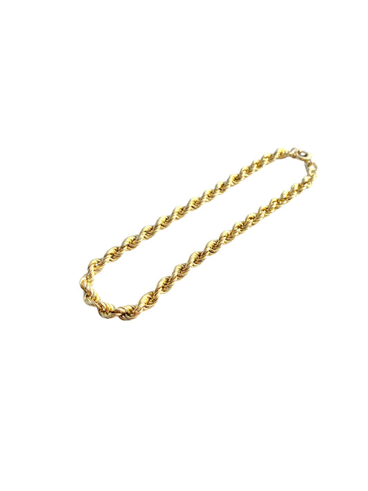 14K Cordel Armbånd Gult Gull 17cm