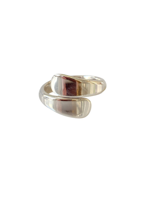 Crossover ring i 925 Sterling- sølv