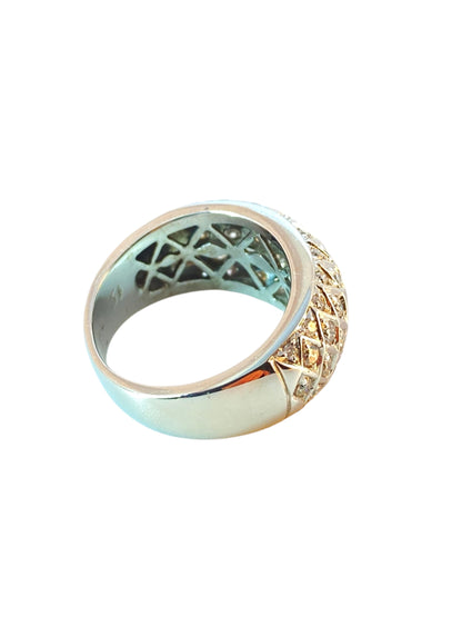 18K Diamantring i 18K Hvitt Gull