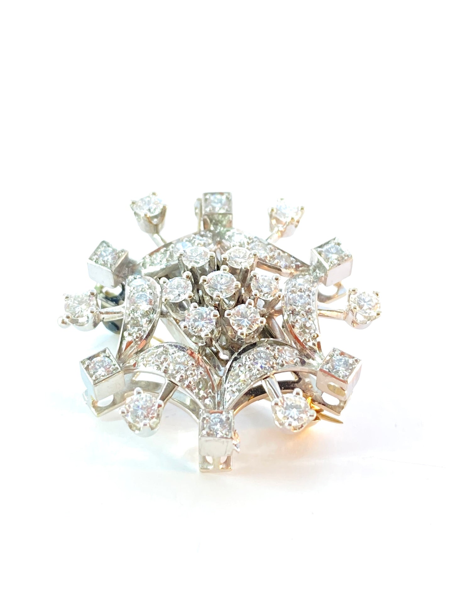 Diamant Brosje i 14K hvitt gull /design David Andersen