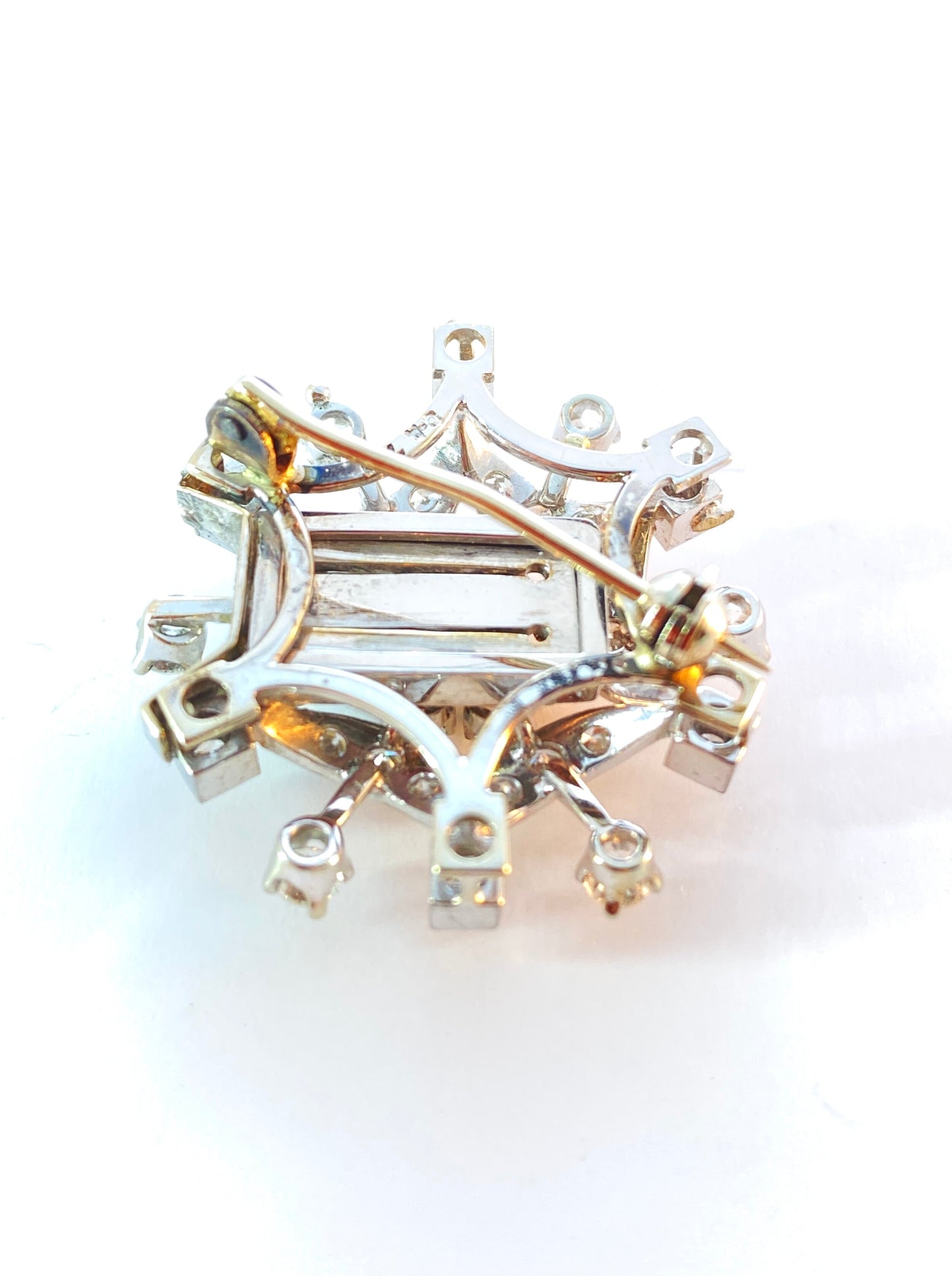 Diamant Brosje i 14K hvitt gull /design David Andersen