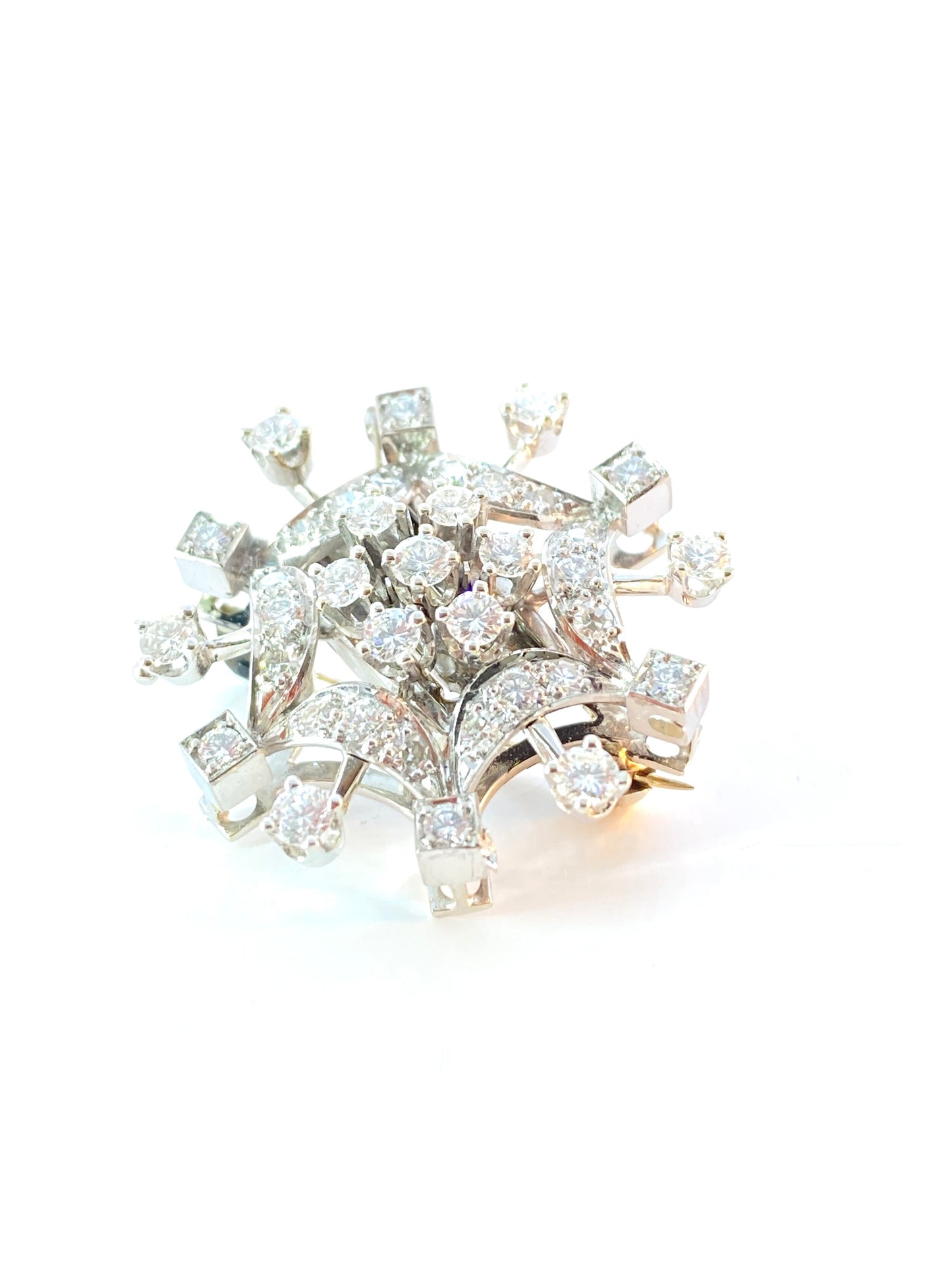 Diamant Brosje i 14K hvitt gull /design David Andersen
