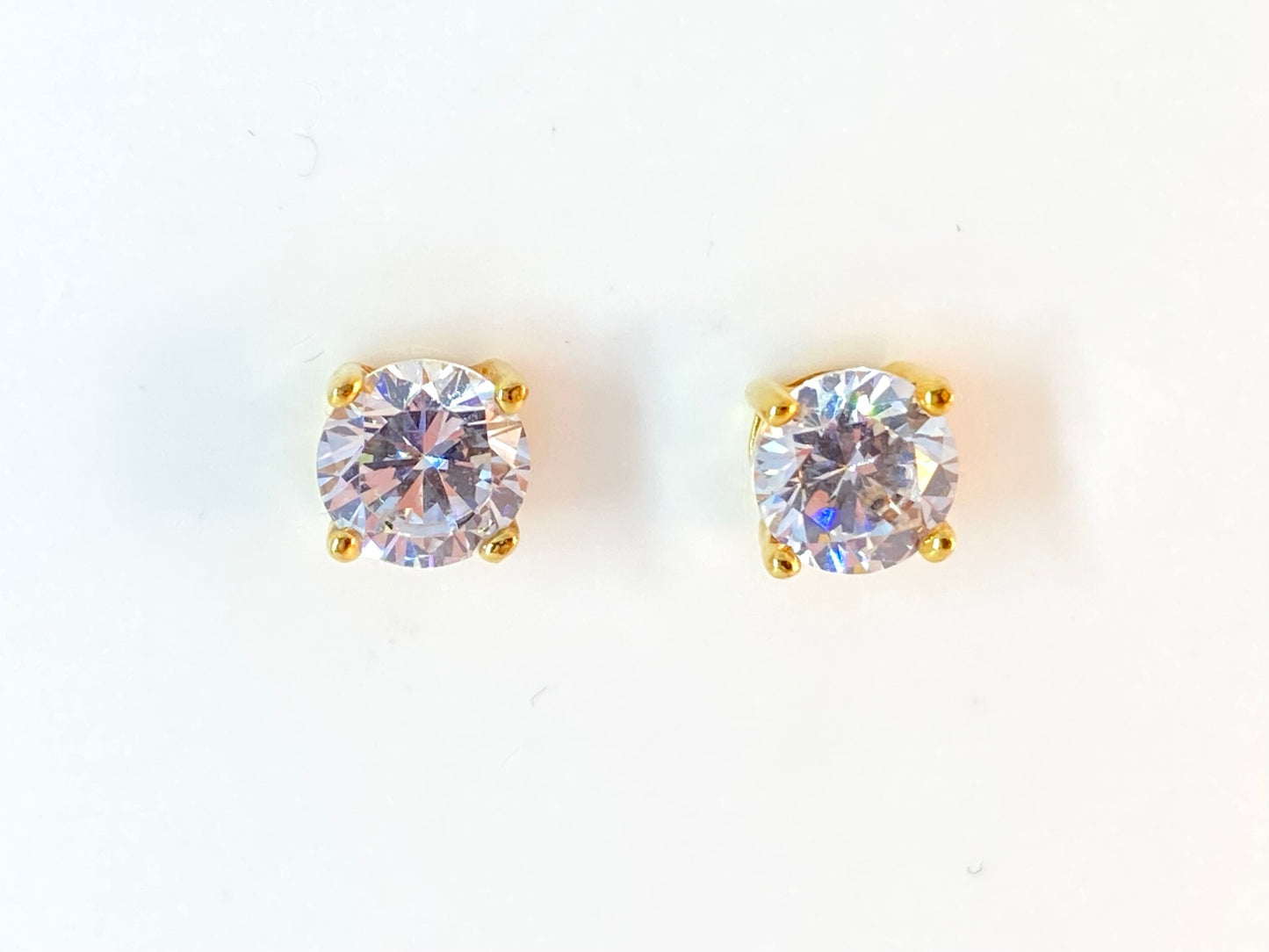 18K Stud Øredobber med stener