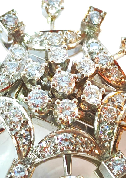 Diamant Brosje i 14K hvitt gull /design David Andersen
