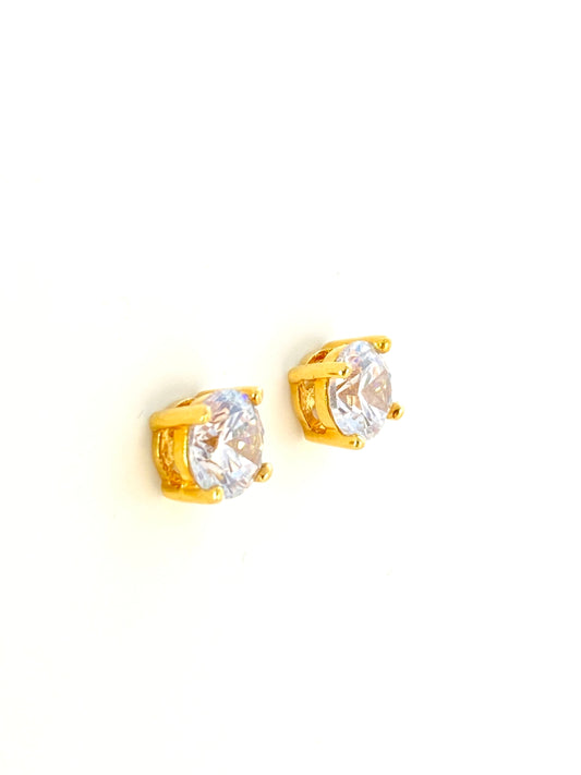 18K Stud Øredobber med stener